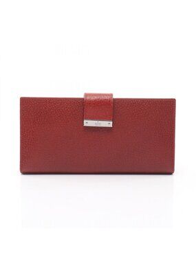 Gucci Bifold Wallet Zip Red Leather